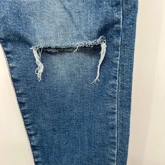 Levi's Premium 512 Ripped Jeans Men's Size W32 Blue Denim Slim Tapered Mid Rise - Picture 9 of 14